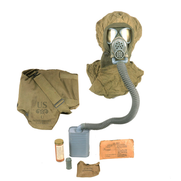 Original U.S. WWII M4 Lightweight Service Gas Mask Set - Unissued