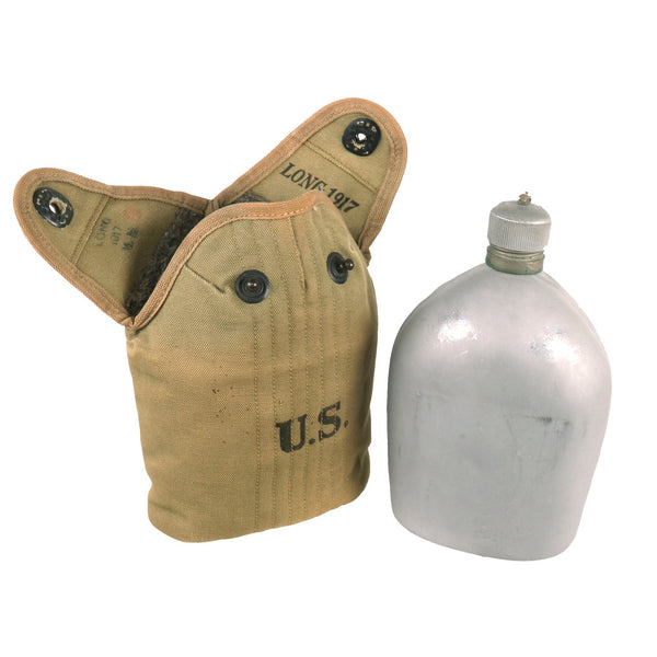 Original U.S. WWI M1910 Canteen Set in Mint Condition - Long 1917