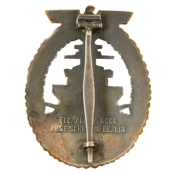 Original German WWII Ear War Tombak High Seas Fleet Badge by C