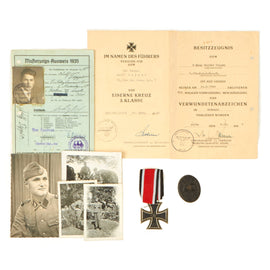 Original German WWII Award, Document & Photo Set of Brothers Adolf & Walter Tepper - Both in Waffen SS Panzer Divisions