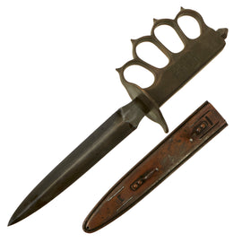 Original U.S. WWI Model 1918 Mark I Trench Knife by L. F. & C. with Correct Steel Scabbard