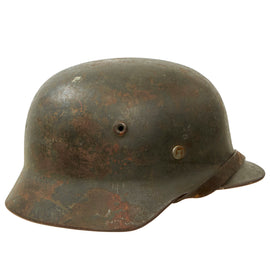 Original German WWII Army Heer M40 "No Decal" Steel Helmet with 1939 Dated 58cm Liner & Chinstrap - Stamped SE66