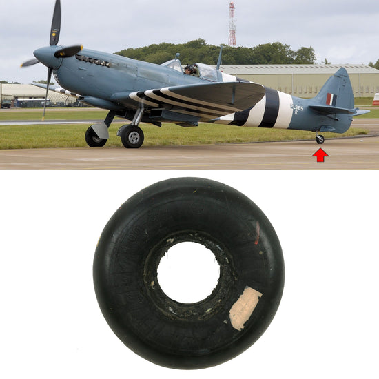 Original British WWII Royal Air Force Supermarine Spitfire Fighter Rear Wheel Tire Original Items