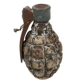 Original French WWII F1 Hand Grenade with Mle 1935 Fuze - Inert