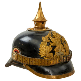 Original German WWI Hessian M1895 Infantry Officer Pickelhaube Spiked Helmet