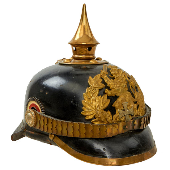 Original German WWI Hessian M1895 Infantry Officer Pickelhaube Spiked Helmet Original Items