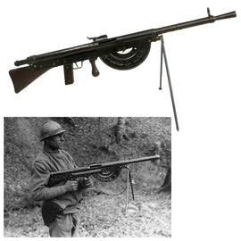 Original French WWI Fusil-Mitrailleur Modèle 1915 CSRG Chauchat Display LMG with Magazine - Serial No. 23468
