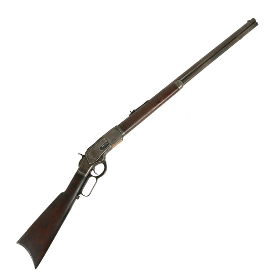 Original U.S. Winchester Model 1873 .44-40 Repeating Rifle with 26" Special Order Barrel & Engraved Frame Made in 1887 - Serial 237216B Original Items