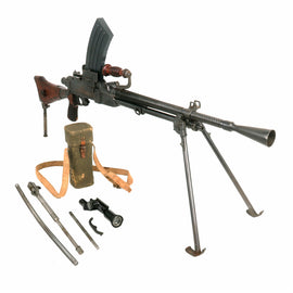 Original WWII Imperial Japanese 1943 Dated Type 99 Display Light Machine Gun with Cased Optical Sight & Internal Components - Matching Serial 2882