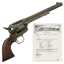 Original U.S. Colt .45cal Single Action Army Revolver made in 1878 with 7 1/2" Barrel & Factory Letter - Serial 42498