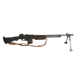 Original U.S. WWII BAR Browning 1918A2 Display Gun Constructed with Genuine Parts & Sling - Live Barrel Dated 1918