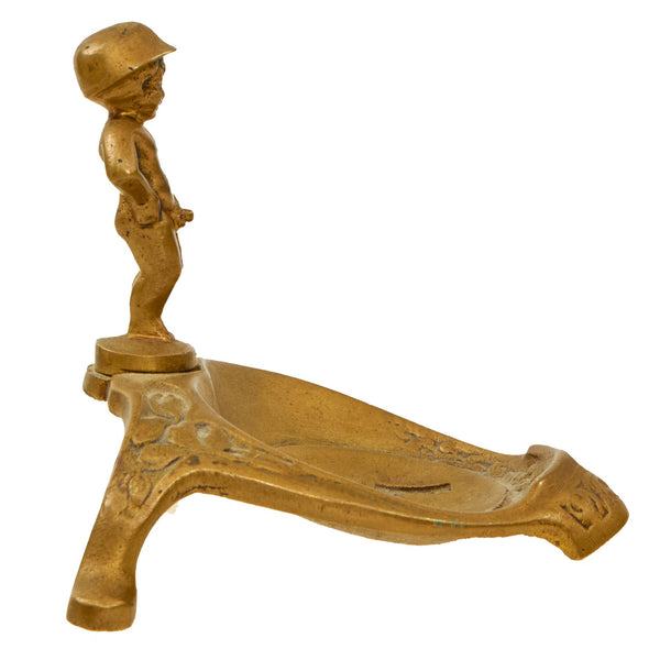 Original U.S. WWII Belgian Bringback Brass Anti-NSDAP Ashtray