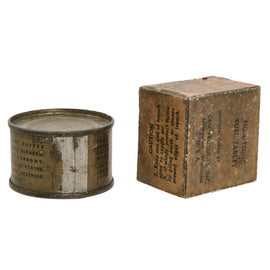 Original U.S. WWII Ration Lot Including Sealed Hershey’s Tropical Chocolate & Wrigley’s PK Gum - Non-Toxic Fuel Tablet and Ready to Eat Cereal Class 5