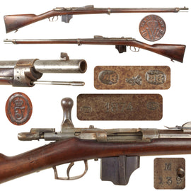 Original Dutch Beaumont-Vitali M1871/88 Bolt Action Magazine Conversion Rifle Serial 2492 - Dated 1874 and 1890