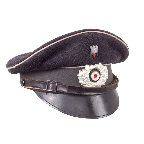 Original German WWII Red Cross DRK EM/NCO Schirmmütze Visor Cap by