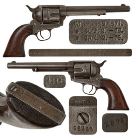 Original U.S. Colt Frontier Six Shooter SAA .44-40 Revolver Made in 1883 with 7 1/2 Barrel - Matching Serial 96296