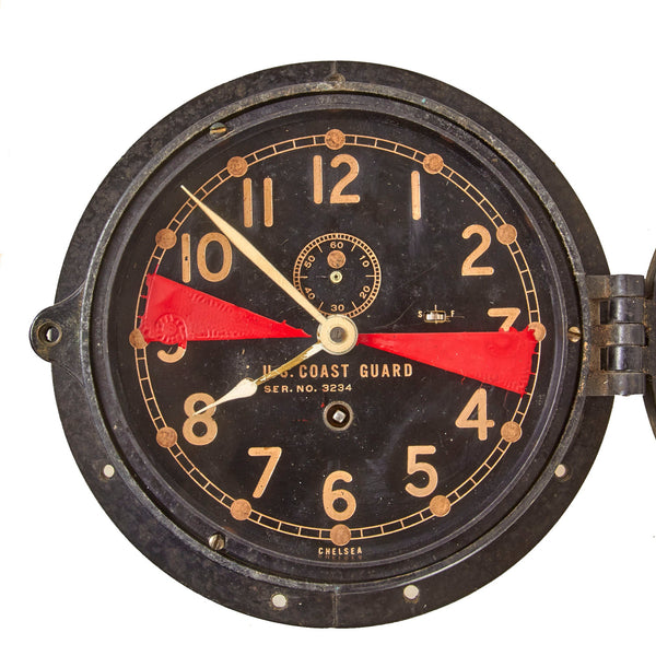 Original U.S. WWII Rare U.S. Coast Guard Clock by Chelsea with