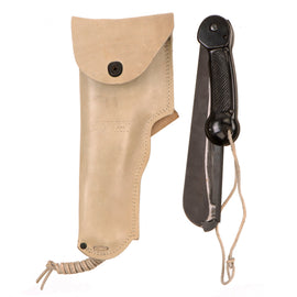Original U.S. WWII Unissued USAAF Imperial Folding Survival Machete Type A-1 with Scabbard & Leg-Tie-Down