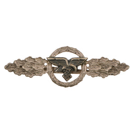 Original German WWII Luftwaffe Silver Grade Front Flying Clasp for Transport and Glider Pilots
