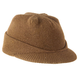Original U.S. WWII Army M1941 Wool Knit “Jeep Cap” with Original Cardboard Visor Stiffener