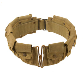 Original U.S. WWI M1910 Rimless Eagle Snap Dismounted Rifle Cartridge Belt by MILLS