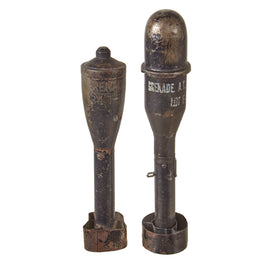 Original U.S. WWII & Early Post-War M11 and M11A3 Practice Anti-Tank Rifle Grenade Set for M7 Launcher - Inert