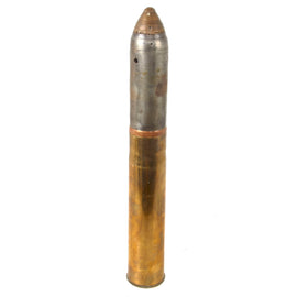 Original U.S. WWI Inert 75mm Artillery Round with Model 1907M Fuze and Scovill Casing