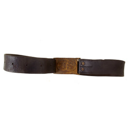 Original U.S. Indian Wars M1874 Enlisted Man’s Waist Belt with U.S. Brass Plate - Missing Leather Keeper
