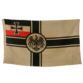 Original German WWII Kriegsmarine 0.8m x 1.35m Old Imperial War Flag Navy Ensign - Kaiserliche Reichsflagge