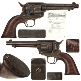 Original U.S. Colt .45cal Single Action Army Revolver with 5 1/2" Barrel and Factory Letter, 1882 Production, Matching Serial 66594
