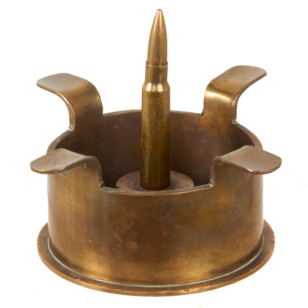Original British WWI Trench Art Brass Powder Compact Circa 1914