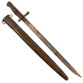 Original U.S. WWI P1913 Enfield Rifle & Trench Gun Bayonet by Remington with M1917 Scabbard - Dated 1917