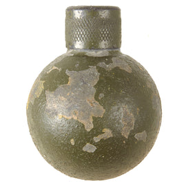 Original U.S. WWII Rare O.S.S. Experimental T15 Beano Ball Grenade with Fuze Cap - Inert