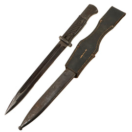 Original German WWII 1942 dated 98k Bayonet by E. & F. Hörster of Solingen with Scabbard & Frog - Matching Serial 3513 f