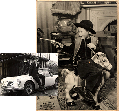 Christian Cranmer seen as a child and as a young adult