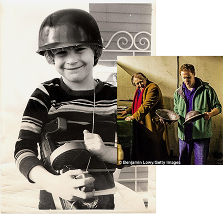 Alex Cranmer pictured as a child and young adult