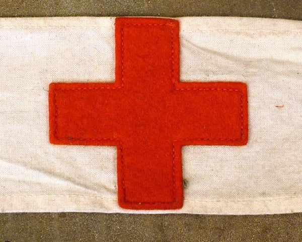 Red Cross Arm Band - Reversible With Hook And Loop Closure, Military Uniform Supply
