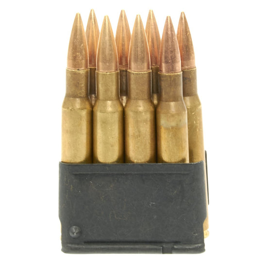 Original U.S. WWII-Style Set of 8 Dummy .30-06 Cartridges in M1 Garand En-Bloc Clip Original Items
