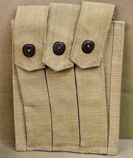 Thompson SMG Three Cell 30 Round Magazine Pouch: U.S.M.C New Made Items