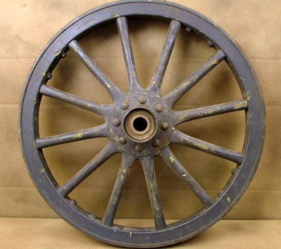 Wood Spoked Wheel Pair for Cannon & Field Artillery: 19th Century Military Surplus Original Items