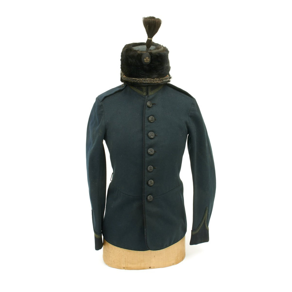Original British King's Royal Rifle Volunteer Regiment Tunic and Fur Busby circa 1902 Original Items