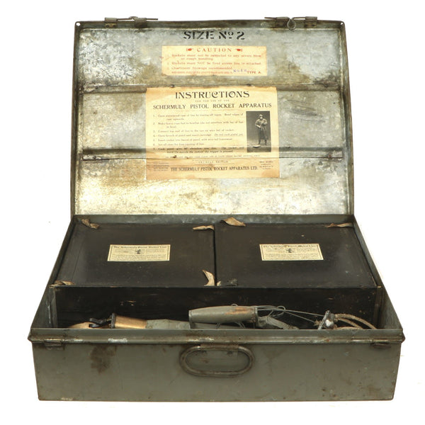 Original British WWII Era Schermuly Pistol Rocket Apparatus Rescue