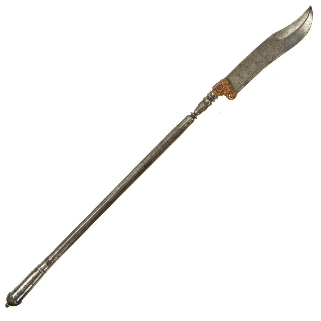 Original 18th Century Indian Bhuj Fighting “Axe-Knife” with Wootz Steel Warhead & Hidden Pommel Spike Dagger - circa 1750 Original Items