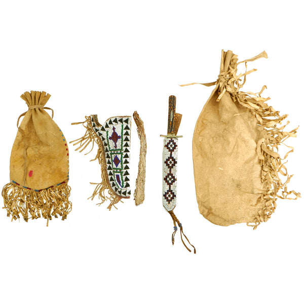 Original Native American 19th Century Plains Indian Beaded Pistol