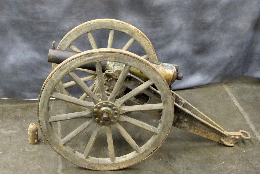 Original British Victorian Era Muzzle Loading 7lb Bronze and Iron Rifled Cannon Original Items