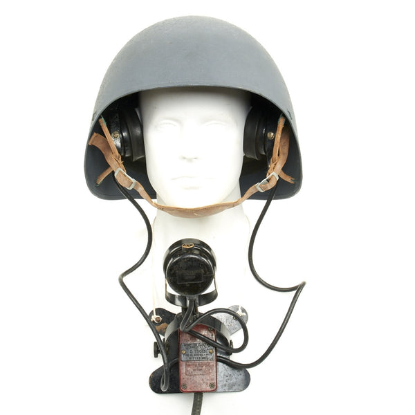 Original U.S. WWII Navy USN MK2 Talker Flak Helmet with Rare