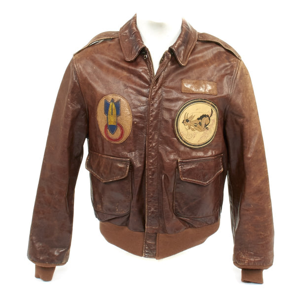 80’s cellini collection flight jacket Vintage 80's Leather Flight Jacket A-2 Type Full Zip Vintage