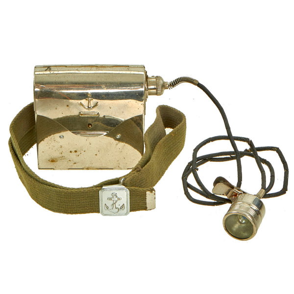 日本帝国陸軍士官　懐中電灯　玉切 old Japanese army lump Original Japanese WWII Imperial Japanese Navy Nickel Plated