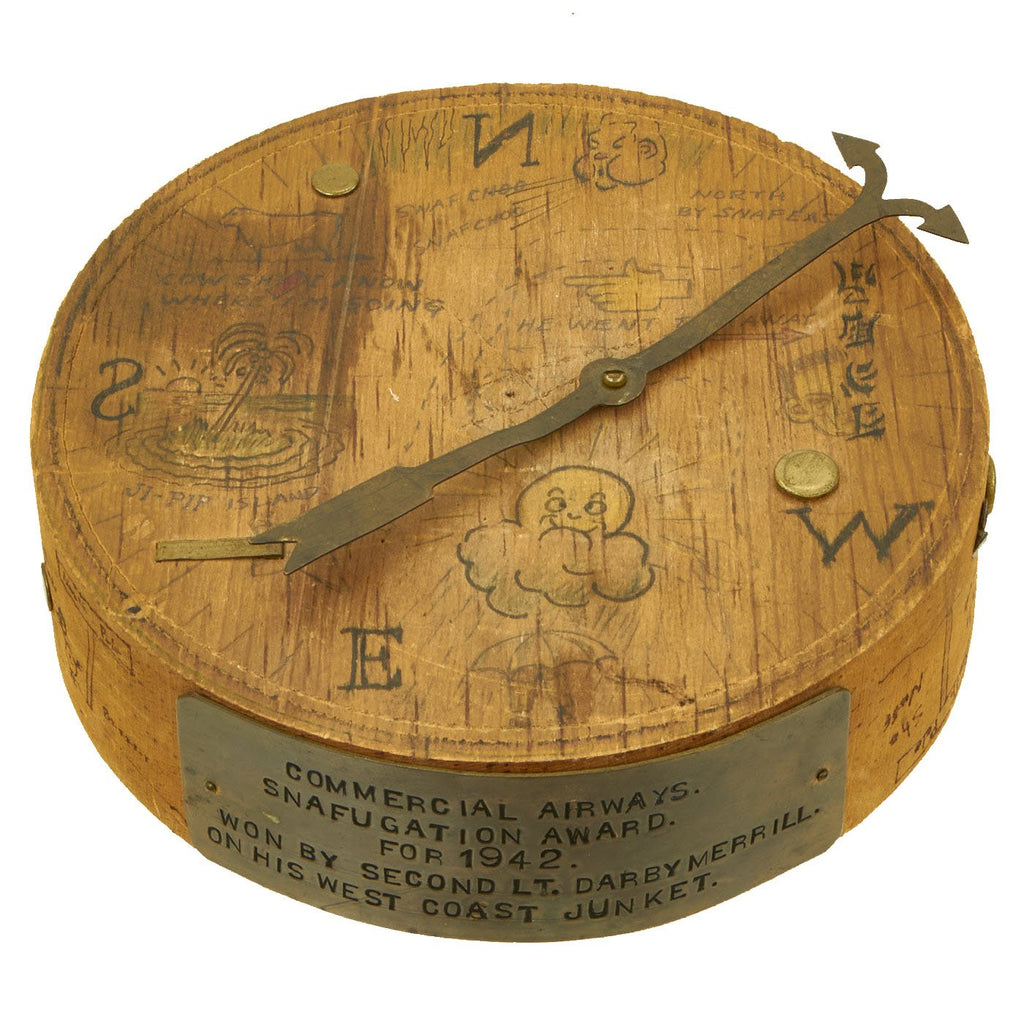 Original U.S. WWII 1942 Army Air Force Pilot Gag Trophy Trench Art Compass Original Items