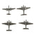 Original U.S. WWII Recognition Miniature Model American Airplane Set 1:432 Scale - 30 Planes - by Cruver Original Items